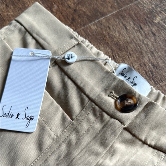 Sadie & Sage khaki trousers something secret pants with front pockets - Picture 5 of 7